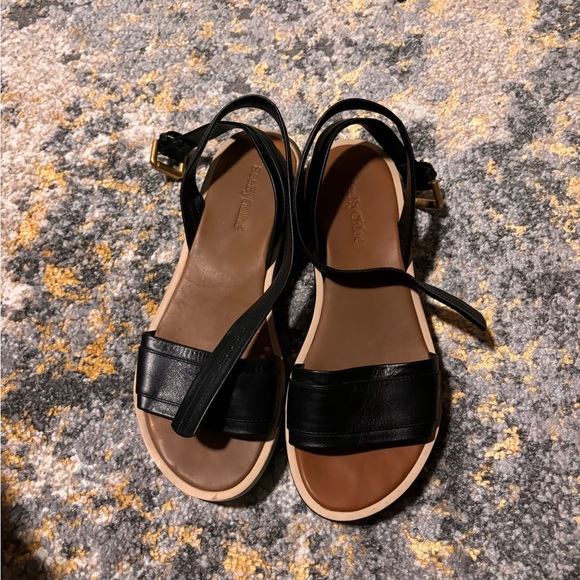 See by Chloe Robin Wedge sandals with a wraparound ankle strap. Stacked platform - Picture 5 of 5